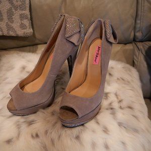 Betsey Johnson's Beige Ranndy - Taupe Suede